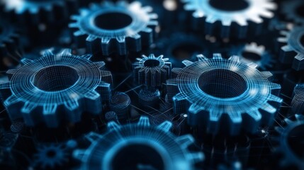 Interlocking Gears Abstract Technology Background