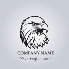 Head of Eagle logo company design vector illustration
