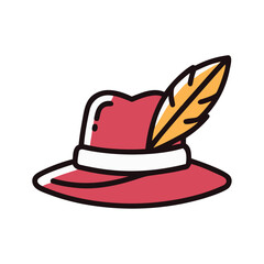 Germany traditional hat with feather