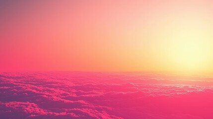 Fototapeta premium Sunrise over colorful clouds sky landscape tranquil aerial view nature's beauty