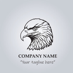 Head of Eagle logo company design vector illustration