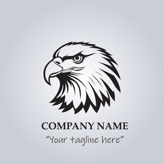 Head of Eagle logo company design vector illustration

