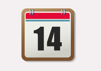 Calendar app icon. isolated On White