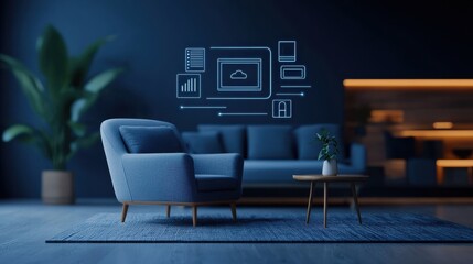 Transforming modern living smart home icons in contemporary house design