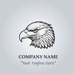 Head of Eagle logo company design vector illustration
