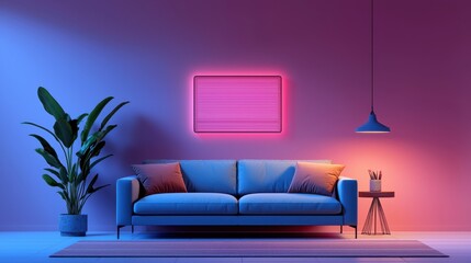 Transforming modern homes smart iot-enabled interiors connected living room vibrant environment futuristic concept
