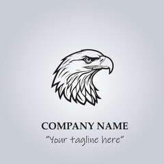 Obraz premium Head of Eagle logo company design vector illustration