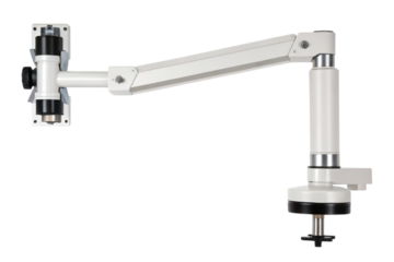 Articulating monitor arm mount isolated with transparent background