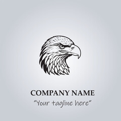 Head of Eagle logo company design vector illustration
