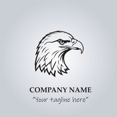 Head of Eagle logo company design vector illustration