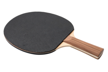 Wooden table tennis paddle isolated with transparent background
