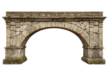 Stone archway isolated with transparent background