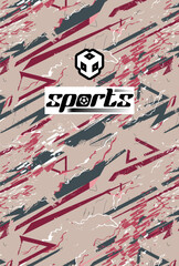 Fototapeta premium Trendy Sports Jersey Collection Custom Design Soccer Basketball Football Esports Futuristic Fashionable Vibrant Color Bold Pattern