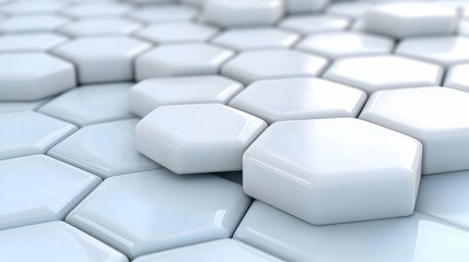Abstract white hexagon pattern background