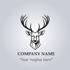 Head of Deer logo company design vector illustration

