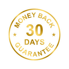 30 days money back guarantee icon vector for graphic design, logo, website, social media, mobile app, UI illustration