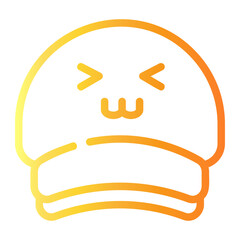 hat Line Gradient Icon