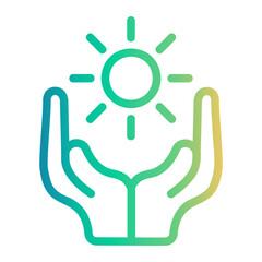 sun Line Gradient Icon