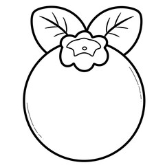 Hand-Drawn Blueberry Line Art Illustration