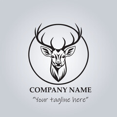 Head of Deer logo company design vector illustration
