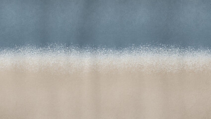 A textured, gradient colored sandpaper background that transitions from a soft, blue gray chambray hue at the top to a gentle, muted heather tone towards the bottom