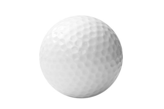 golf ball isolated on white background with clipping path.