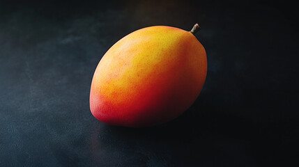 Close-up of a Juicy and Vibrant Mango Isolated on Dark Background, perfect for recipes and healthy eating designs