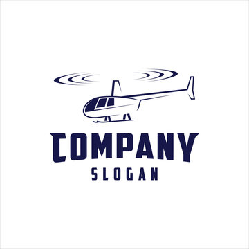 Helicopter tour company logo with classic style design