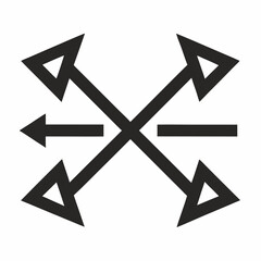 Black Opposite Arrows line icon, Exchange outline and filled vector sign on white background.