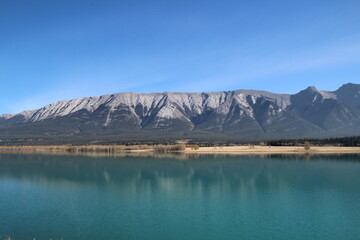 Calm Abraham Lake, Nordegg, Alberta