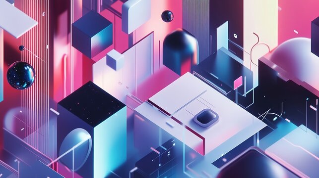 The creative process of a universal designer: mastering computers and Figma for innovative design solutions, depicted in a vibrant 3D anime style