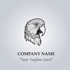 Head of Parrot logo company design vector illustration
