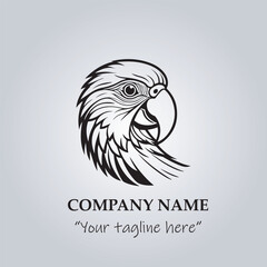 Head of Parrot logo company design vector illustration
