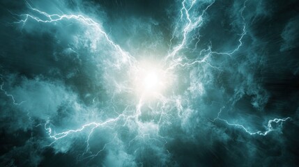 Obraz premium Electric Storm: A Celestial Dance of Light and Power