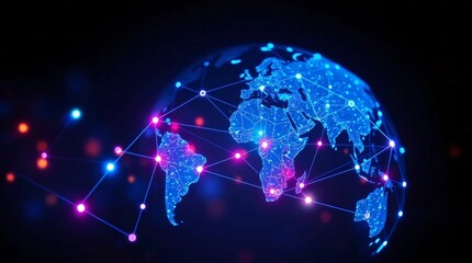 Obraz premium Icon of global network
