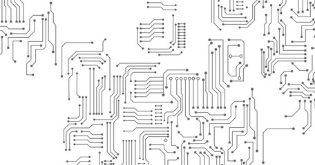 Electronic circuit boards on a seamless white background. 