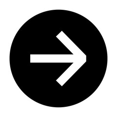 Medium Arrow with Cut Tip in black circle