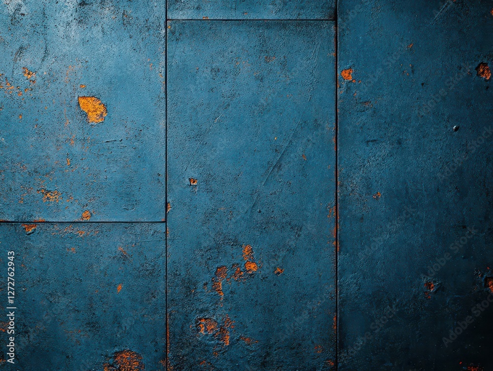 Poster abstract blue and orange grunge texture background with rough material design