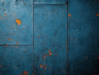 Obraz premium Abstract Blue and Orange Grunge Texture Background with Rough Material Design