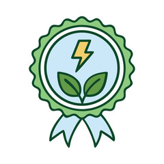 sustainable energy badge icon