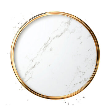 Gold framed marble circle elegant design