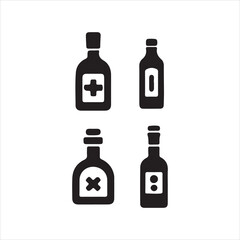 vector set of medicine bottles