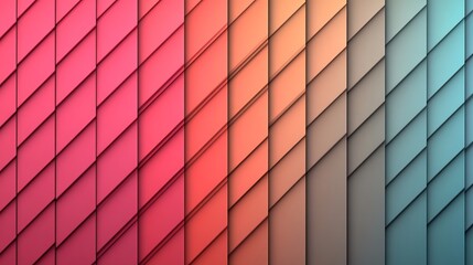 Fototapeta premium Vibrant Gradient Geometric Pattern Colorful Abstract Design. AI Generated