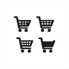 shopping cart icon set