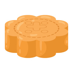 Vector image of a Mid-Autumn Festival icon with a white background
