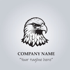 Head of Eagle logo company design vector illustration
