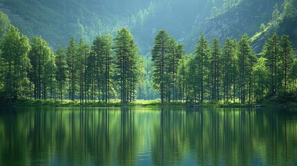 Fototapeta premium of the natural beauty of the mountains