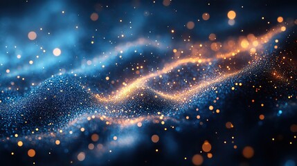 abstract 3d rendering of soft blue bokeh background with bright light glitter sparkles m perfect backdrop for advertising design cosmetics banners posters product displays or montages