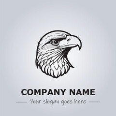 Head of Eagle logo company design vector illustration
