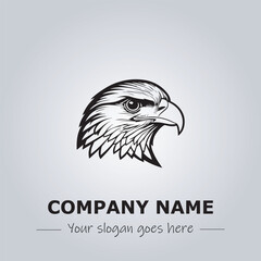 Head of Eagle logo company design vector illustration
